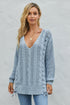 Love Letters Cable Knit Lace Up Sweater